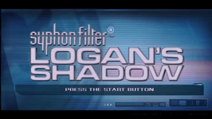 Syphon Filter: Logan's Shadow start screen for PlayStation Portable (PSP) stealth action shooter game