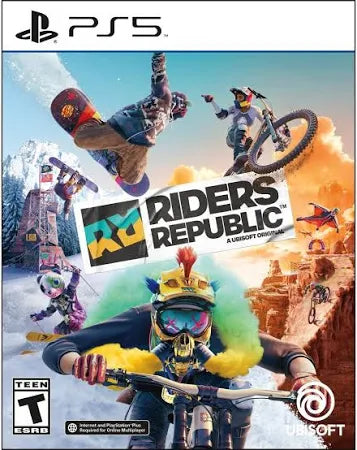Riders Republic cover art for PlayStation 5 (PS5) extreme sports racing video game