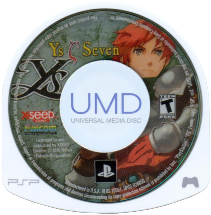 Ys Seven UMD for PlayStation Portable (PSP) action role-playing game