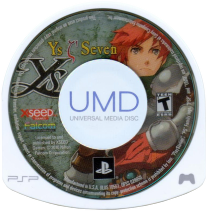 Ys Seven UMD for PlayStation Portable (PSP) action role-playing game