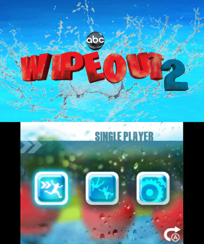 Wipeout 2 start screen for Nintendo 3DS (3DS) party sports video game