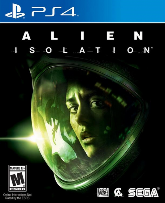 Alien: Isolation for PlayStation 4 (PS4) featuring a terrifying survival horror experience where you play as Amanda Ripley navigating a decaying space station while hunted by a single, unpredictable Xenomorph; use your wits and limited resources to scavenge, track, and hide in a high-tension atmosphere that perfectly captures the dread of the original 1979 film front cover