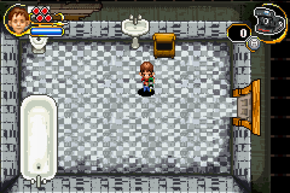 Monster House Game Boy Advance GBA action-adventure video game based on the animated haunted house movie gameplay screenshot