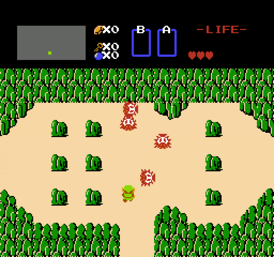The Legend of Zelda [Gold Cart] gameplay image for Nintendo Entertainment System (NES) retro video game