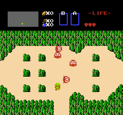 The Legend of Zelda [Gold Cart] gameplay image for Nintendo Entertainment System (NES) retro video game