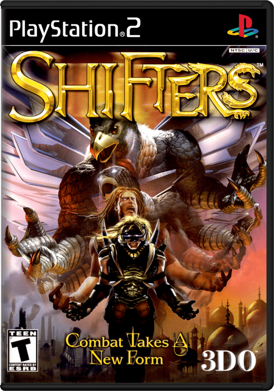 Shifters PS2 Sony PlayStation 2 action adventure fantasy game creature transformation gameplay shapeshifting combat puzzle solving exploration mystical world third person action retro gaming PlayStation 2 software video game title cover art