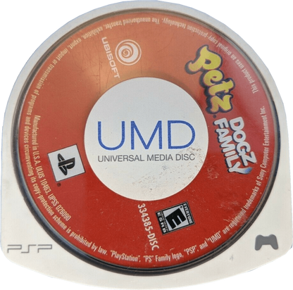 Retro Petz Dogz Family PSP inspired design featuring cute virtual pet simulation aesthetic vintage PlayStation Portable puppy care gameplay family friendly animal interactions colorful casual handheld gaming nostalgia wholesome pet adventure presentation UMD 