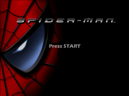 Spider-Man [Greatest Hits] – PlayStation 2 (PS2) video game title screen, action-adventure superhero game.