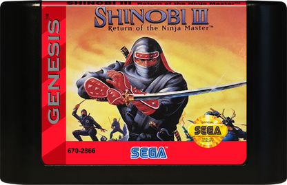Shinobi III: Return of the Ninja Master cartridge for Sega Genesis (GEN) video game