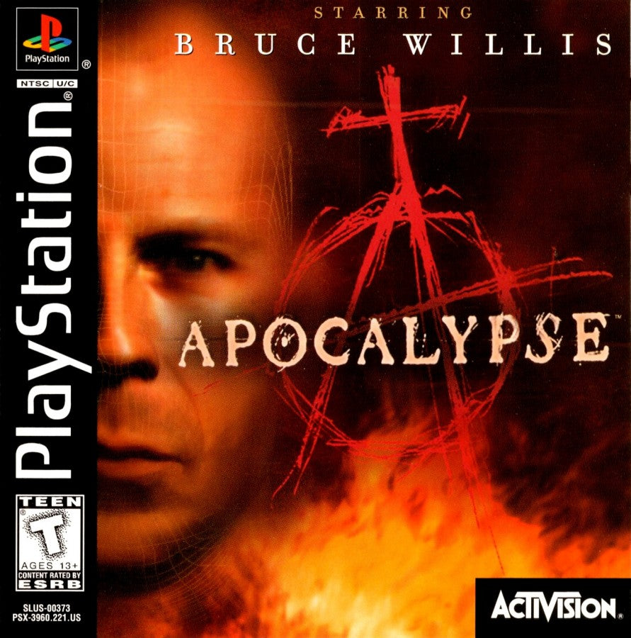 Apocalypse retro sci-fi action run and gun shooter game for PlayStation 1 (PS1) cover art
