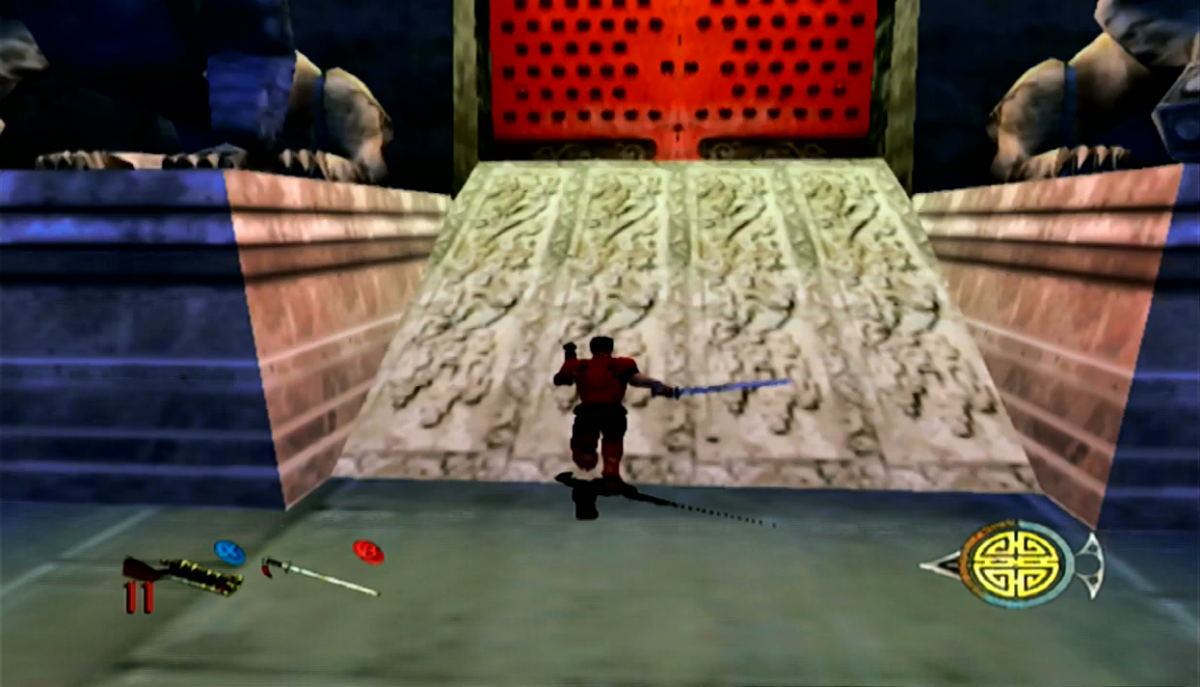 New Legends Xbox third-person action adventure video game set in futuristic China with martial arts combat and ancient prophecies gameplay screenshot
