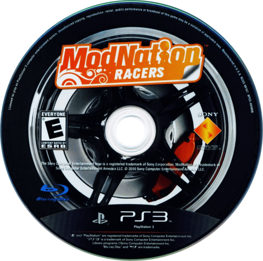 ModNation Racers disc art for PlayStation 3 (PS3) video game