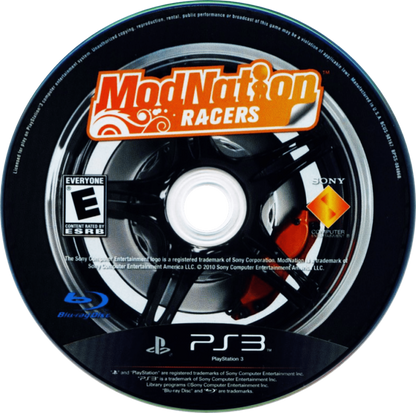 ModNation Racers disc art for PlayStation 3 (PS3) video game