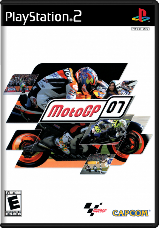 MotoGP 07 – PlayStation 2 (PS2) motorcycle racing video game cover art