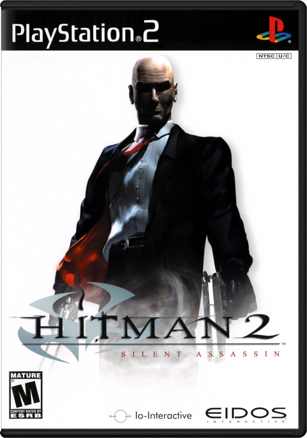 Hitman 2 Silent Assassin PlayStation 2 PS2 for retro video game enthusiasts featuring stealth action gameplay tactical assassination missions disguises strategic infiltration open ended objectives cinematic storytelling and collectible gaming appeal cover art 
