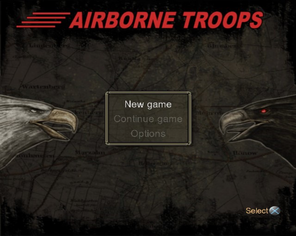 Airborne Troops: Countdown to D-Day PS2 action shooter video game title screen