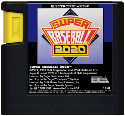 Super Baseball 2020 cartridge for Sega Genesis (GEN) video game
