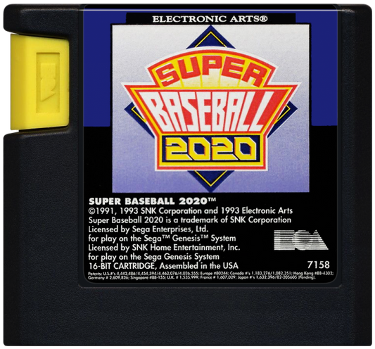 Super Baseball 2020 cartridge for Sega Genesis (GEN) video game