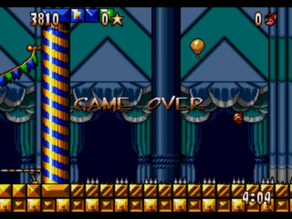 Aero the Acro Bat Sega Genesis GEN video game featuring action platforming gameplay acrobat character adventure colorful circus environments enemy encounters jumping challenges collectible items and classic 16 bit Sega gameplay retro video game collection collectible gaming appeal gameplay