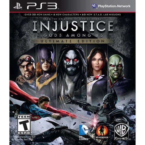 Injustice Gods Among Us Ultimate Edition cover art for PlayStation 3 PS3 video game