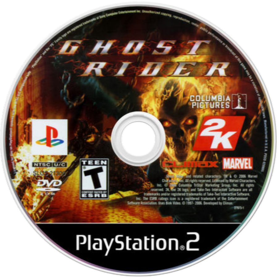 Ghost Rider disc for PlayStation 2 (PS2) action hack-and-slash video game based on the Marvel comic and film