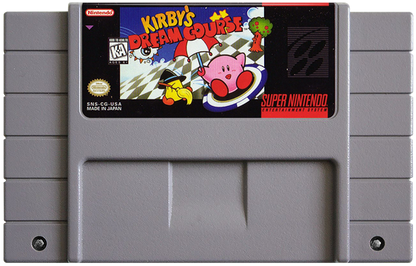Kirby's Dream Course cartridge for Super Nintendo Entertainment System (SNES) retro video game
