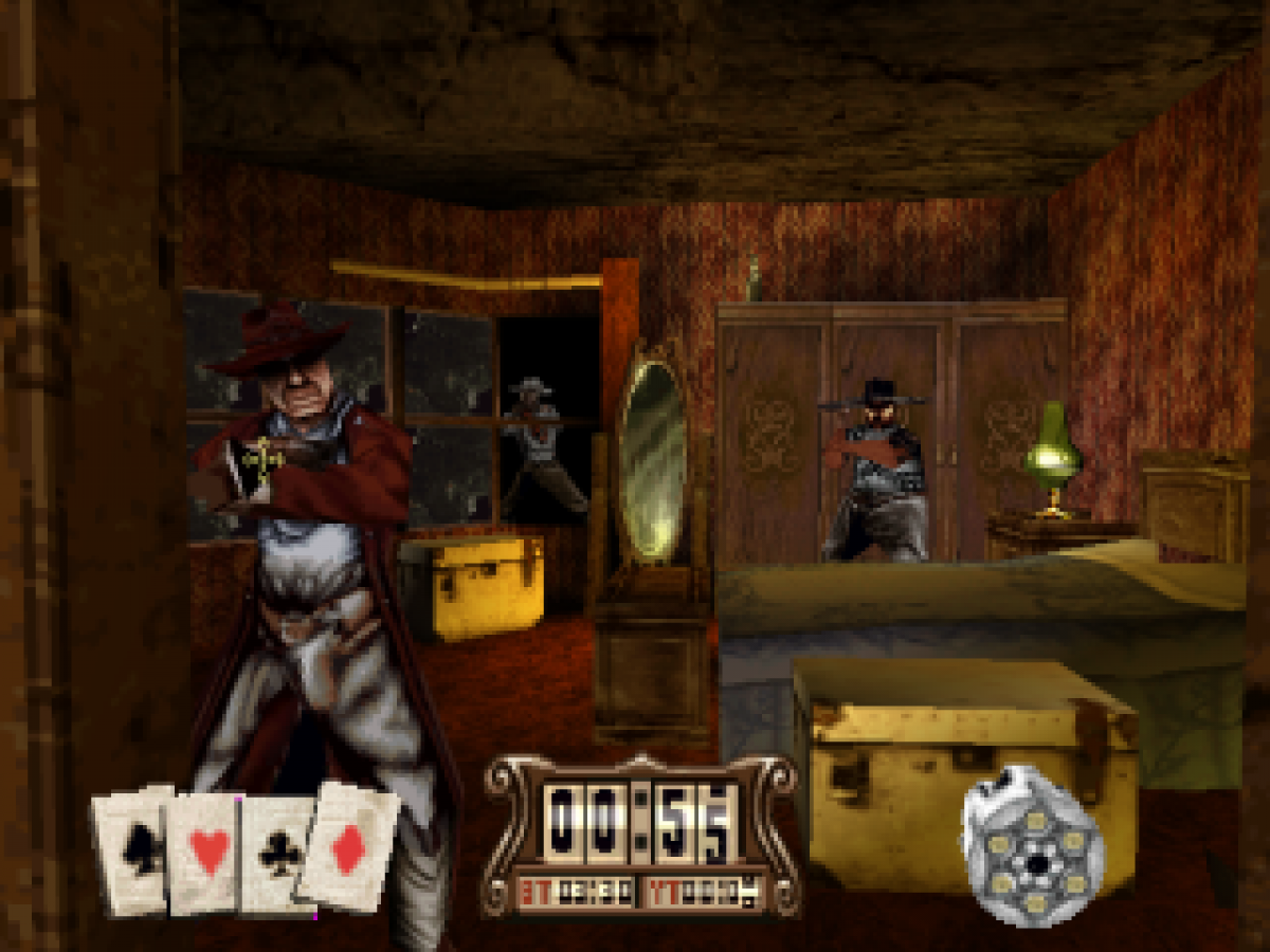 Gunfighter: The Legend of Jesse James retro western action shooter game for PlayStation 1 (PS1) gameplay