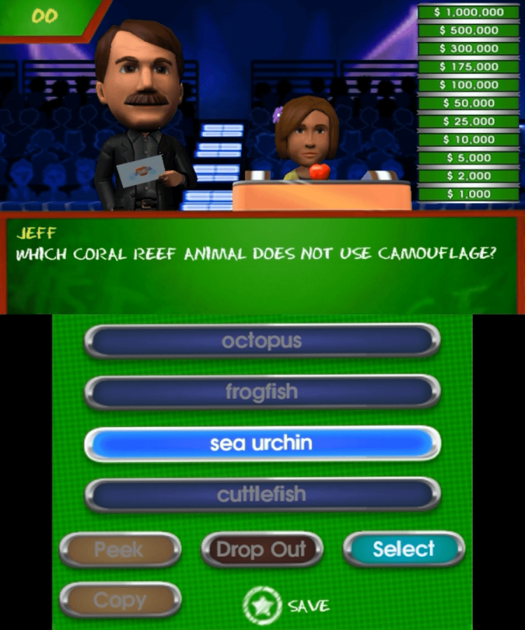 Are You Smarter Than a 5th Grader? gameplay for Nintendo 3DS (3DS) educational trivia video game