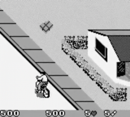 Paperboy gameplay for Game Boy (GB) video game 