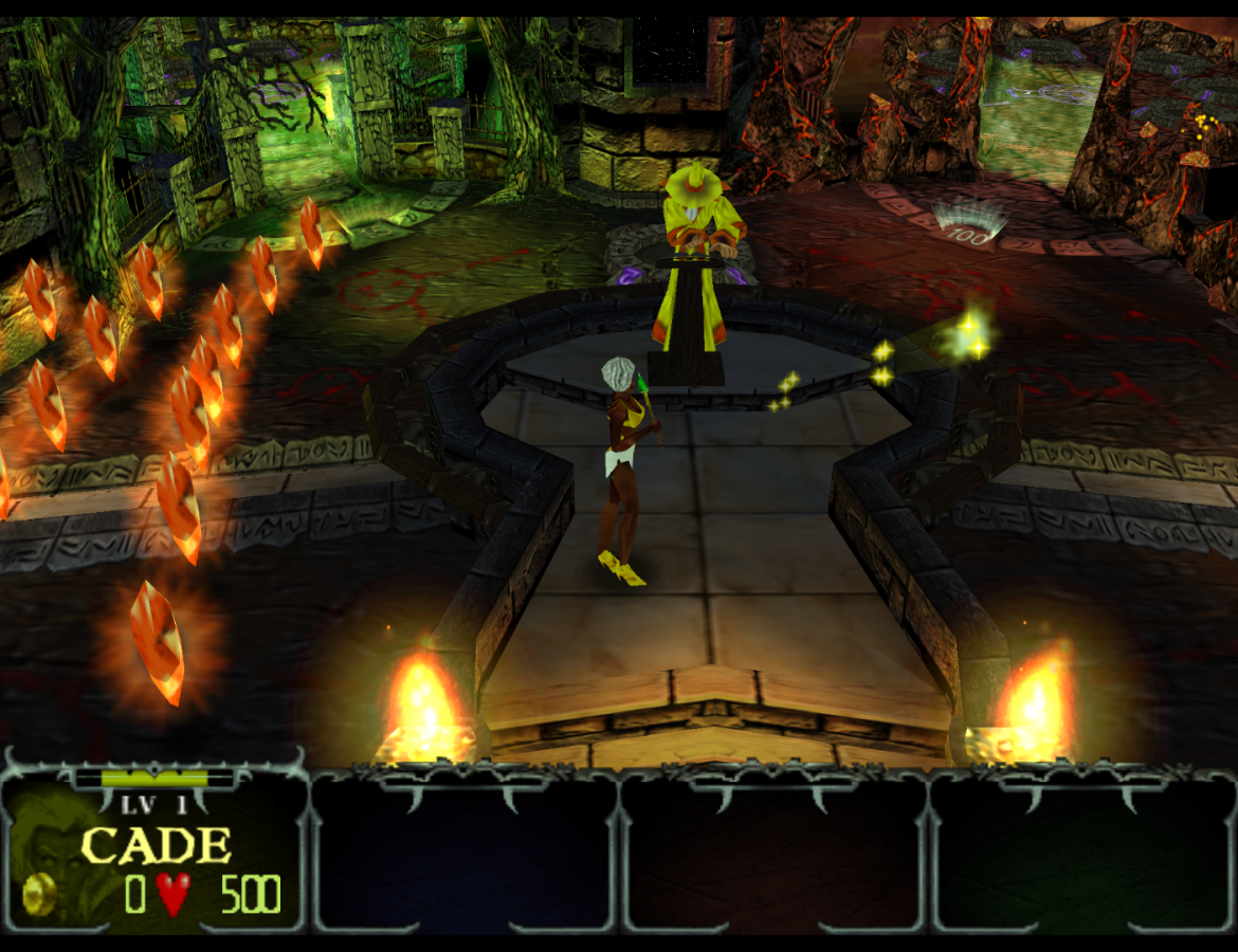 Gauntlet Dark Legacy gameplay for GameCube (GC) featuring cooperative action RPG gameplay and classic dungeon crawling adventure