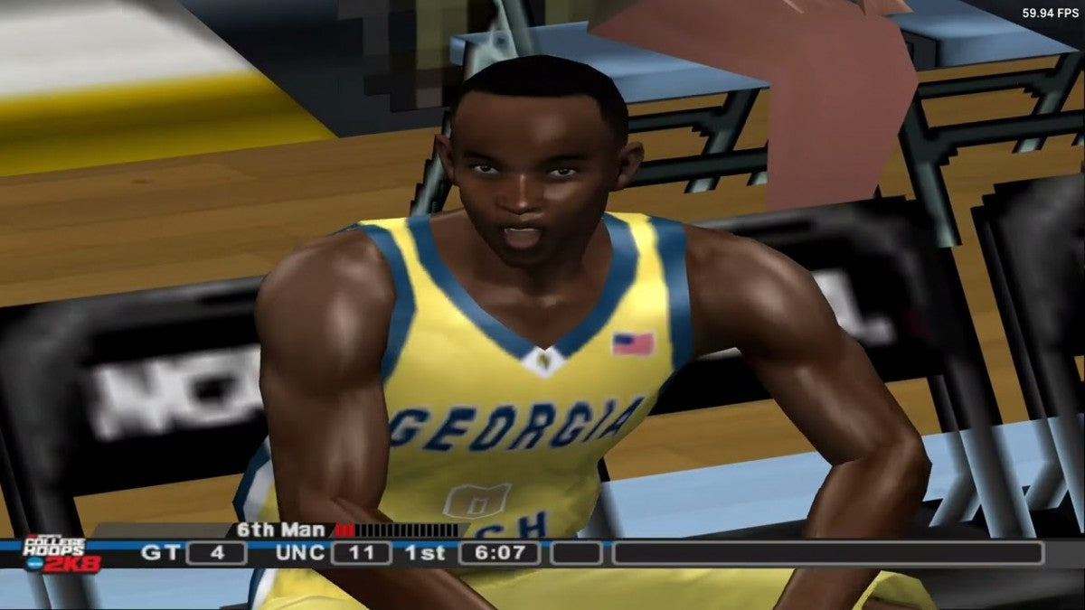 College Hoops 2K8 gameplay for Playstation 2 (PS2) sports video game