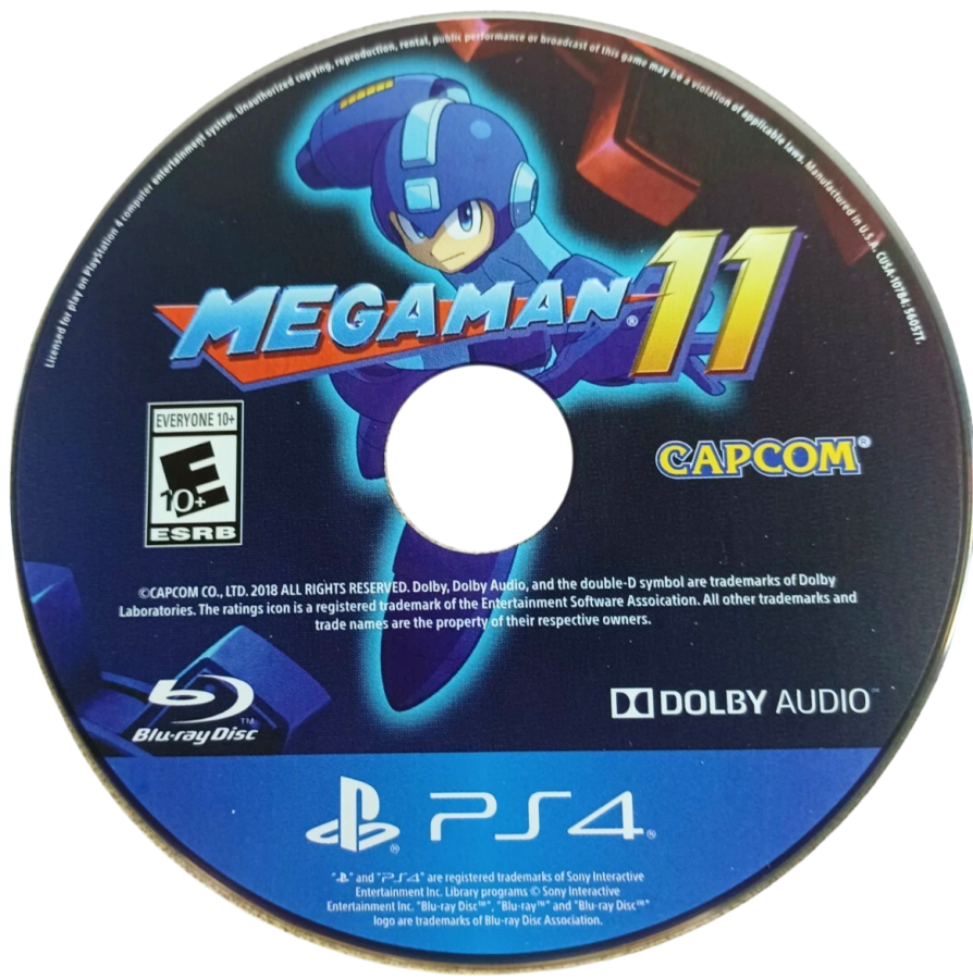 Mega Man 11 – PlayStation 4 (PS4) video game disc, action platformer game