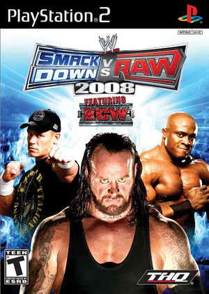 WWE SmackDown vs. Raw 2008 cover art for PlayStation 2 (PS2) video game