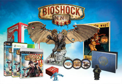 BioShock Infinite Ultimate Songbird Edition Xbox 360 inspired design featuring steampunk sci fi action adventure aesthetic floating city exploration alternate history storytelling powerful Songbird guardian cinematic combat immersive first person gameplay collector edition presentation assortment 