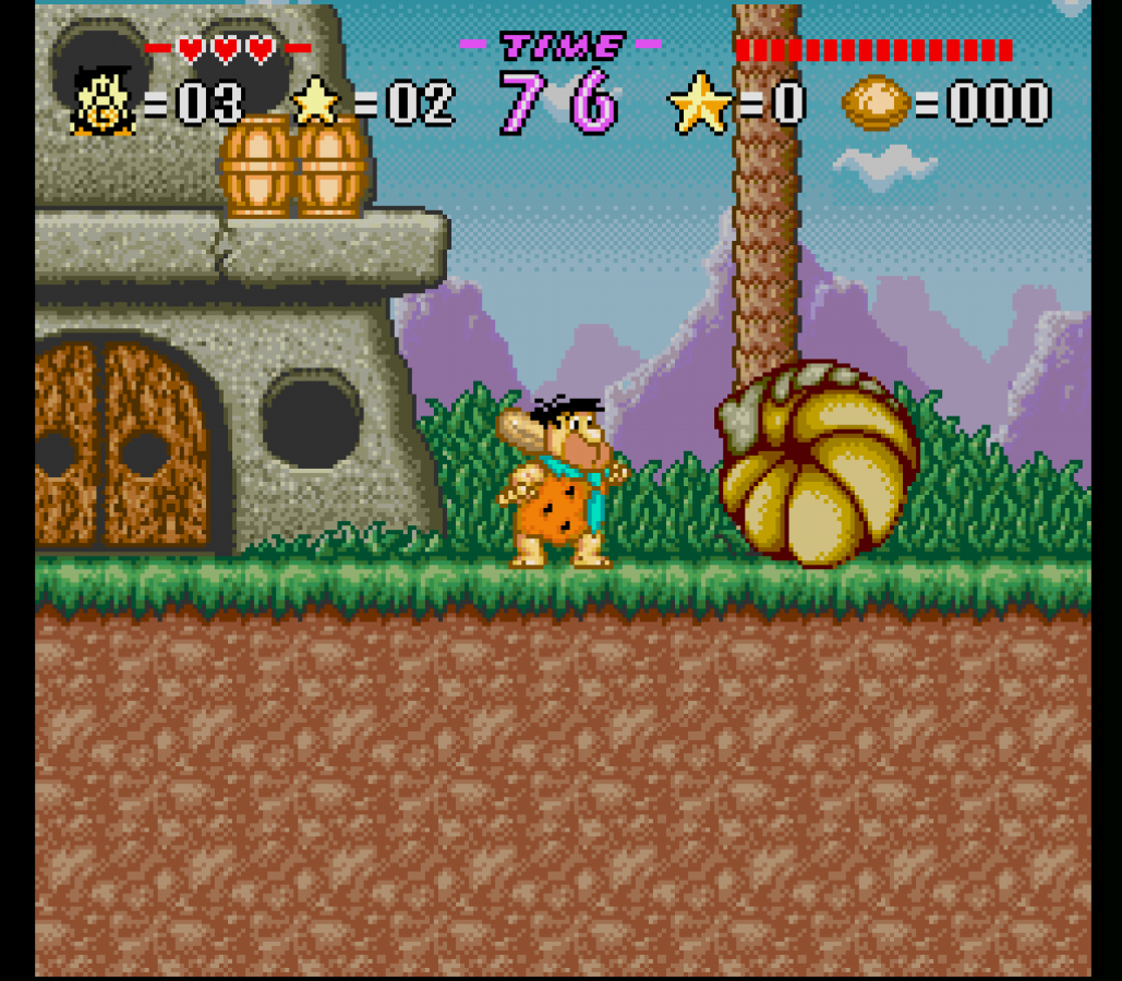 The Flintstones Treasure of the Sierra Madrock gameplay image for Super Nintendo Entertainment System (SNES) retro video game