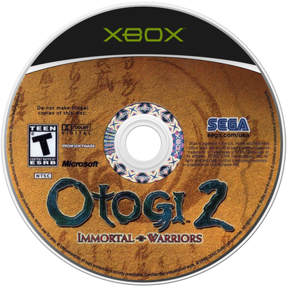 Otogi 2: Immortal Warriors retro Xbox video game Otogi 2 Immortal Warriors action hack and slash demon combat mythological fantasy melee fighting fast paced third person gameplay console title Xbox release disc