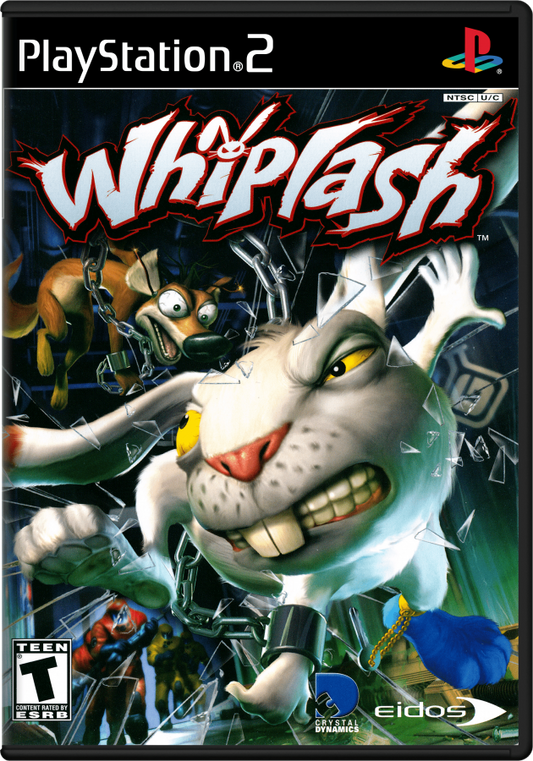 Whiplash – PlayStation 2 (PS2) video game cover image, action platformer.