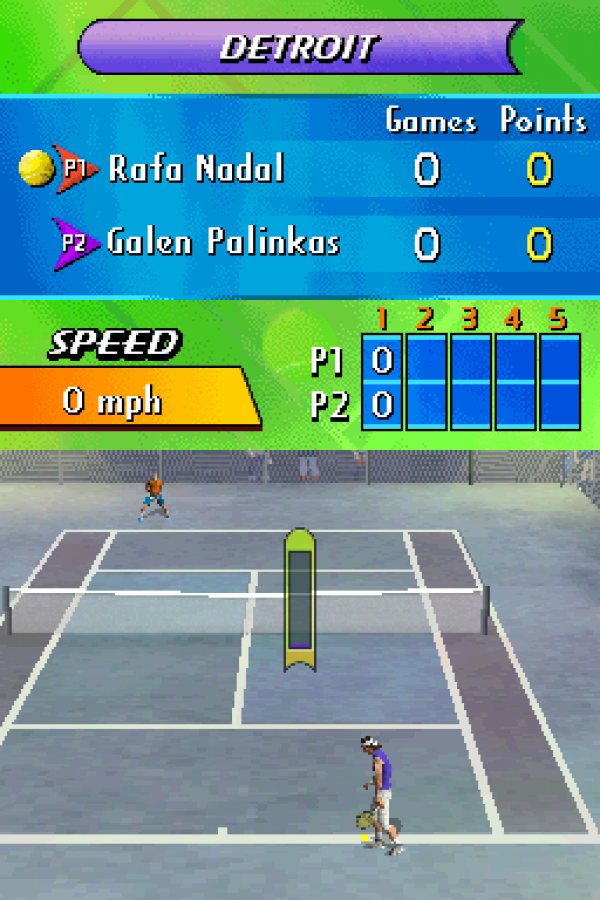 Rafa Nadal Tennis gameplay for Nintendo DS (DS) tennis sports video game