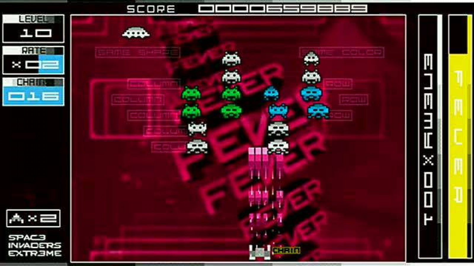 Space Invaders Extreme PlayStation Portable PSP for arcade shooter video game fans featuring fast paced alien invasion gameplay vibrant visual effects chain combo scoring power ups rhythm inspired mechanics classic Taito action challenging levels collectible gaming appeal gameplay