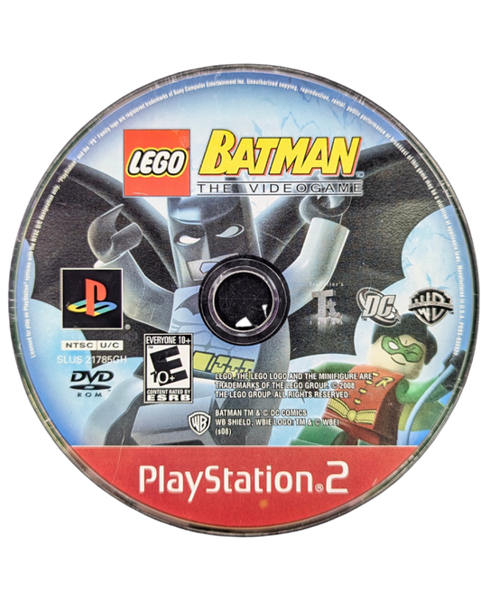 LEGO Batman Greatest Hits PS2 game featuring family friendly action adventure gameplay, cooperative play, and classic LEGO humor set in the Batman universe disc
