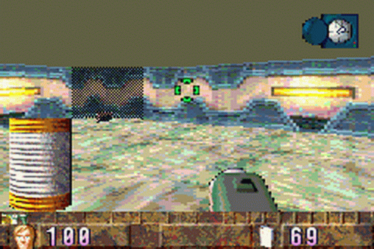 BackTrack Game Boy Advance GBA video game featuring first person shooter gameplay sci fi exploration alien environments weapon combat enemy encounters mission based action and classic handheld gaming retro video game collection collectible gaming appeal gameplay
