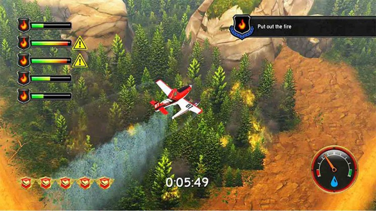 Disney Planes: Fire & Rescue gameplay for Nintendo 3DS (3DS) flight rescue adventure video game