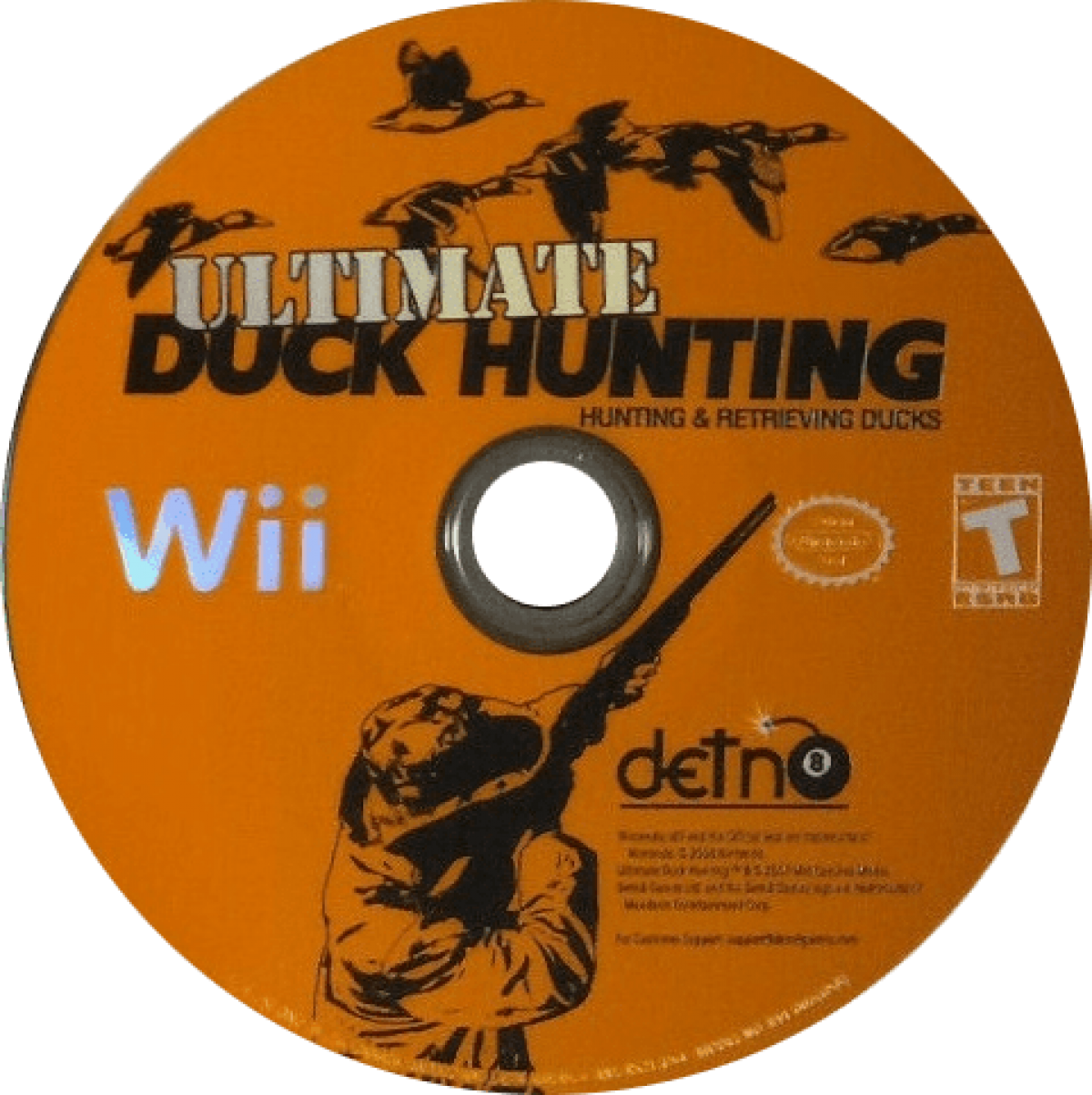 Ultimate Duck Hunting retro Nintendo Wii video game featuring hunting simulation gameplay, shooting challenges, outdoor sports action and classic Wii entertainment - disc