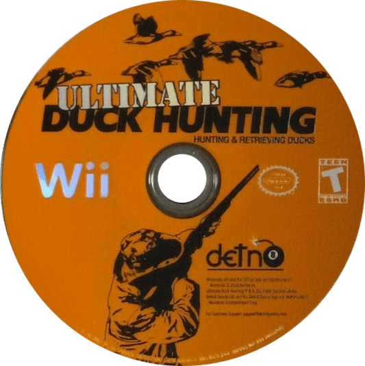 Ultimate Duck Hunting retro Nintendo Wii video game featuring hunting simulation gameplay, shooting challenges, outdoor sports action and classic Wii entertainment - disc