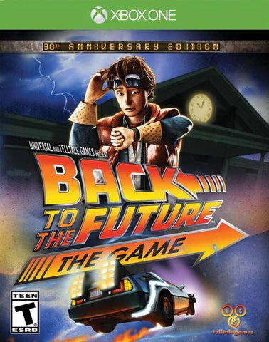 Back to the Future The Game featuring episodic adventure gameplay based on the iconic sci-fi film series Front cover Image