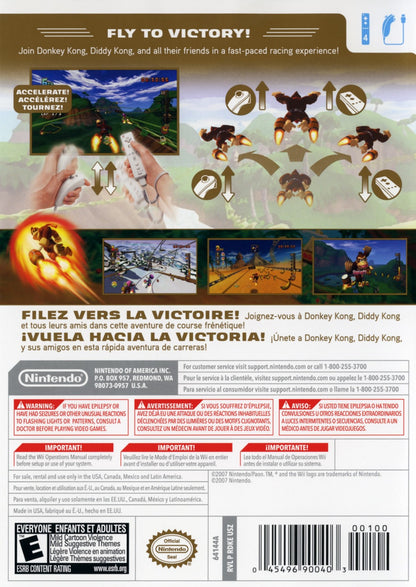 Donkey Kong: Barrel Blast back cover art for Nintendo Wii (Wii) video game 