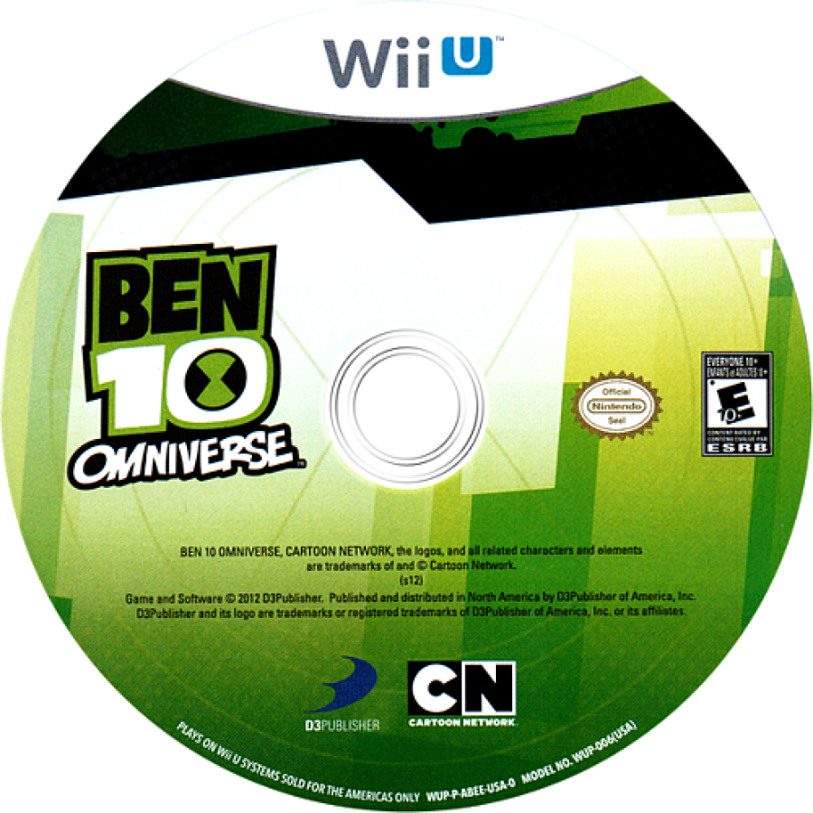 Ben 10 Omniverse disc art for Nintendo Wii U (WiiU) video game 