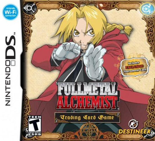 Fullmetal Alchemist: Trading Card Game Nintendo DS DS for strategy card battle retro video game fans featuring collectible card duels deck building anime inspired characters tactical gameplay alchemy themed battles competitive matches classic handheld gaming collectible gaming appeal front cover art