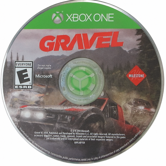 Gravel disc for Xbox One (XONE) off-road racing video game