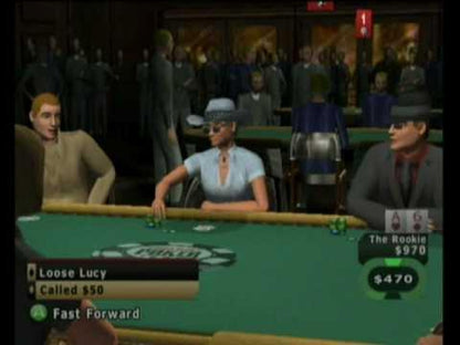 World Series of Poker for Xbox featuring realistic Texas Hold’em poker gameplay official WSOP branding authentic tournament structures professional player likenesses casino environments and multiplayer modes for competitive card gaming enthusiasts gameplay
